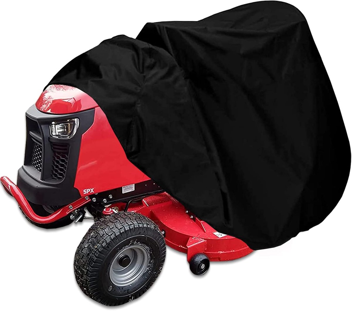 Beschermhoes - Hoes voor zitmaaier - Stofkap - Regenhoes - 183×137×117 cm - 210D Oxford-stof - Zwart - Waterdicht - UV- en duurzaam - Voor buiten rijdende tuintractor grasmaaier