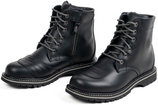 Motor Halfhoge laarzen HINCKLEY CE Mannen 43 Zwart CE-gekeurd van MOTOBLOUZ