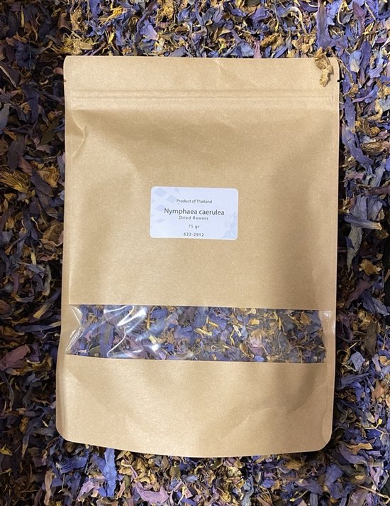 Blauwe Lotus - 75gr gedroogde bloemen - Waking Herbs (Blue Lotus / Nymphaea caerulea) - Blauwe Lotus Thee
