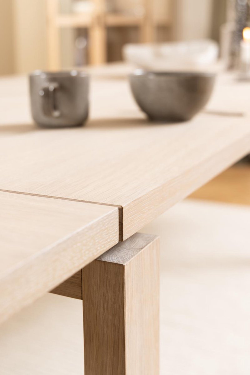 Giga Living Eettafel Klevik - Rechthoek Naturel - 200x100x75cm Wit