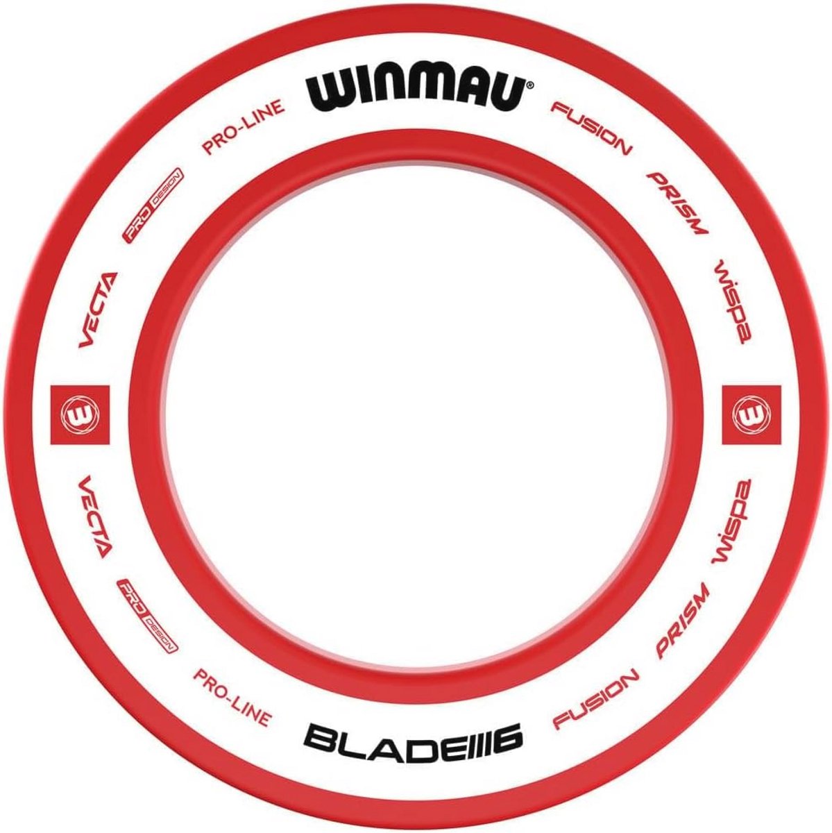 Dartboard Surround Ring - Muurbeschermer voor Darts - Rood, Blauw, Zwart & Wit