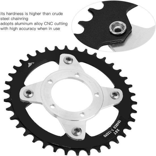 Chainring Spider Adapter, 104BCD Alloy For Bafang M420 M300 M200 M215