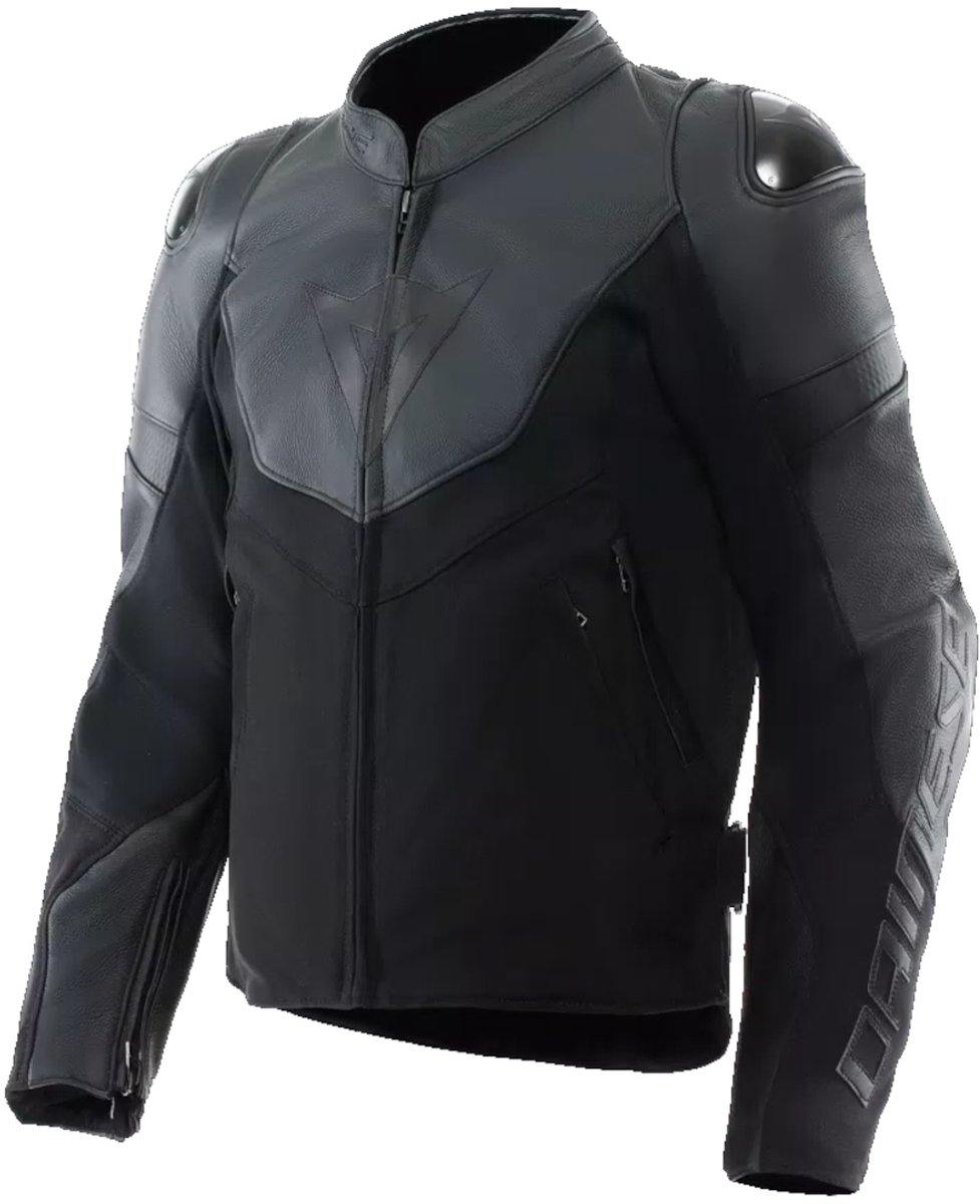 Dainese Iperattiva Zwart Leren / Textiele Motorjas - Jas