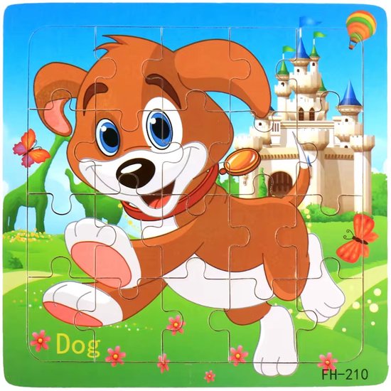 Houten Kinderpuzzel - Set van 5 Legpuzzels met Dieren & Vormen - Educatief Speelgoed voor Peuters (1-5 Jaar) - 20 Stukjes van KidKraft — afbeelding 5