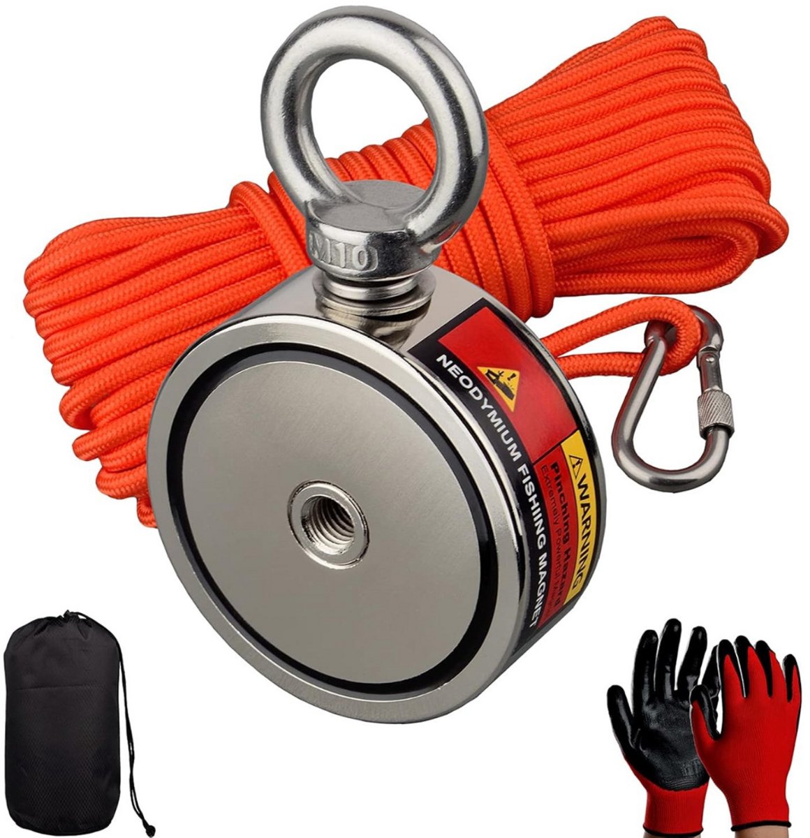 Magneetvissen - Vismagneet hobby - Zoekmagneet - Neodymium magneet - Met touw - Metaalvissen - Outdoor activiteit - Schatten zoeken - Voor kinderen en volwassenen - Hobbyset - Magneet met hoge trekkracht
