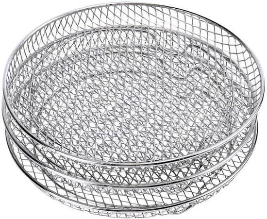 Stapelbare Airfryer Dehydrator Racks, Food Grade roestvrij staal, vlees uitdroging, 3 stuks, compatibel voor airfryer en snelkookpan 20 x 9 x 4 cm Stapelbare Airfryer Dehydrator Racks, Food Grade roestvrij staal, vlees uitdroging, 3 stuks, compatibel voor airfryer en snelkookpan 20 x 9 x 4 cm