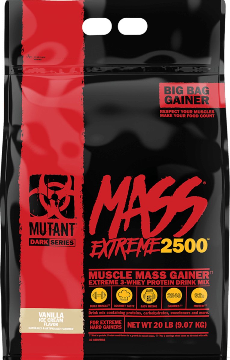 Goedkoopste Mutant Mass XXTreme 2500 9070gr Vanille