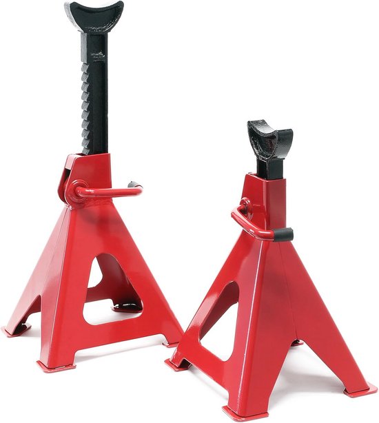 Assteunen Set 2 Stuks – 3000 Kg Per Bok, Hoogte Verstelbaar 287–430 Mm, Robuust Staal