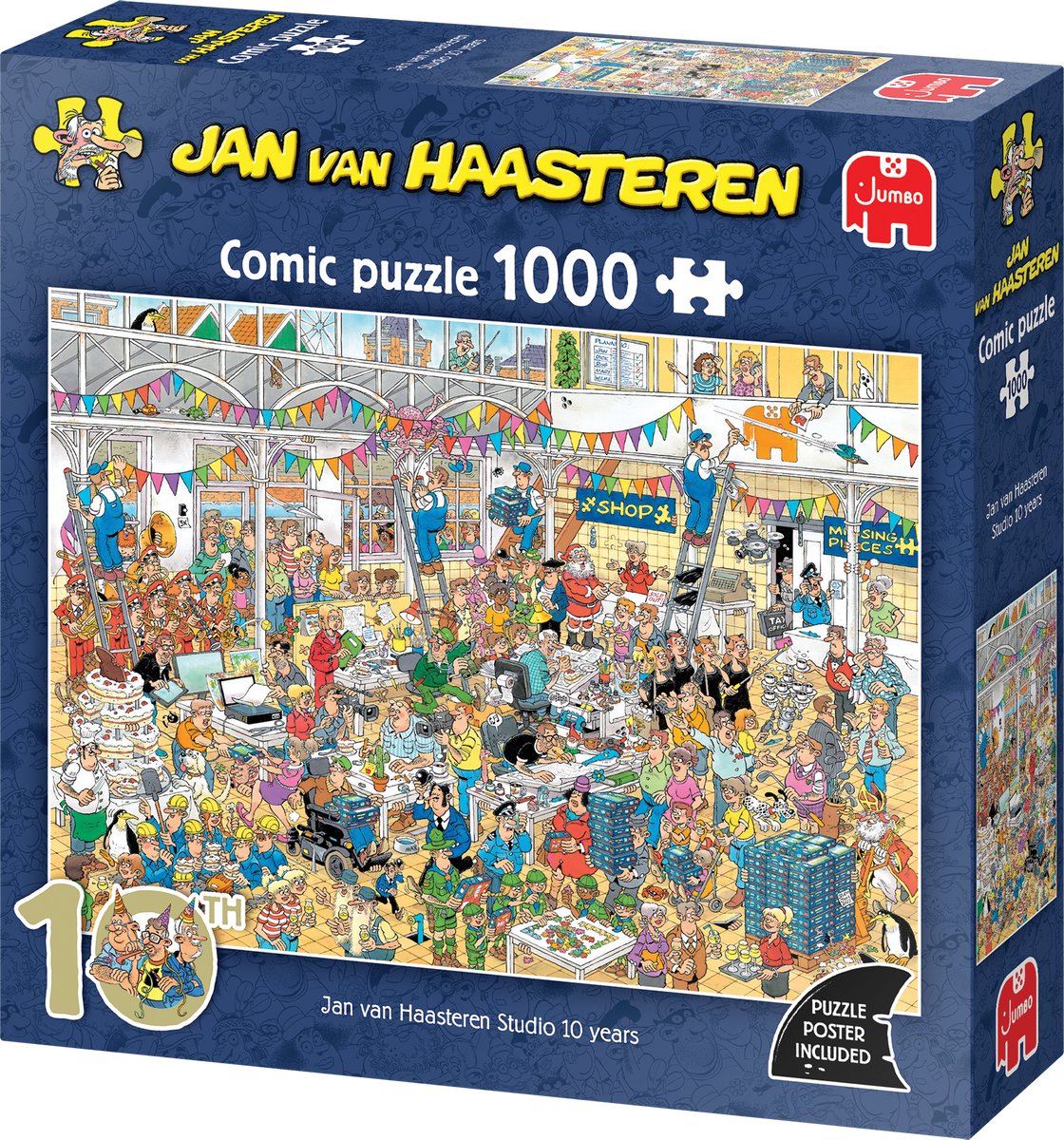 Jan Van Haasteren - JVH Studio 10 jaar - 1000 Stukjes puzzel - Legpuzzel — afbeelding 8