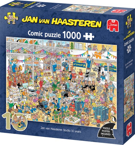Jan Van Haasteren - JVH Studio 10 jaar - 1000 Stukjes puzzel - Legpuzzel