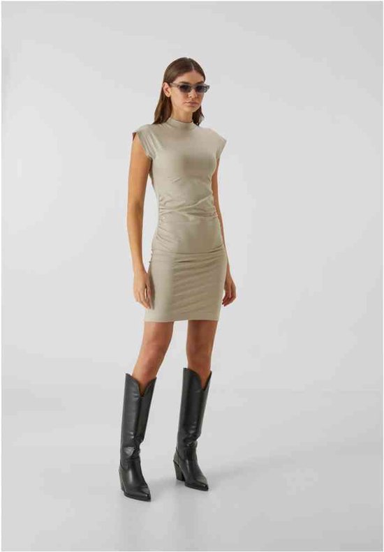 Urban Classics - Robe crayon courte en Cotton - L - Grijs