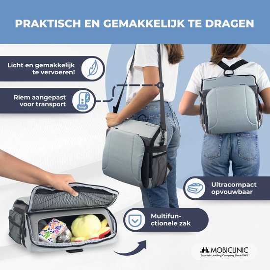 Mobiclinic Chaise Haute Portable Monkey - Rehausseur Pliable Voyage Enfant 6-36 Mois (Jusqu'à 15kg)