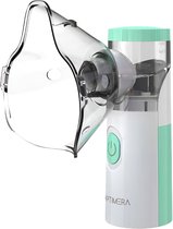 OPTIMERA® - Aerosoltoestel - Inhalator – Nebulizer - Ultrasone Vernevelaar - Inhalatieapparaat voor Kinderen, Volwassenen & Baby’s - Helpt tegen Luchtwegaandoeningen - 2025 Model - Incl. 3 mondstukken