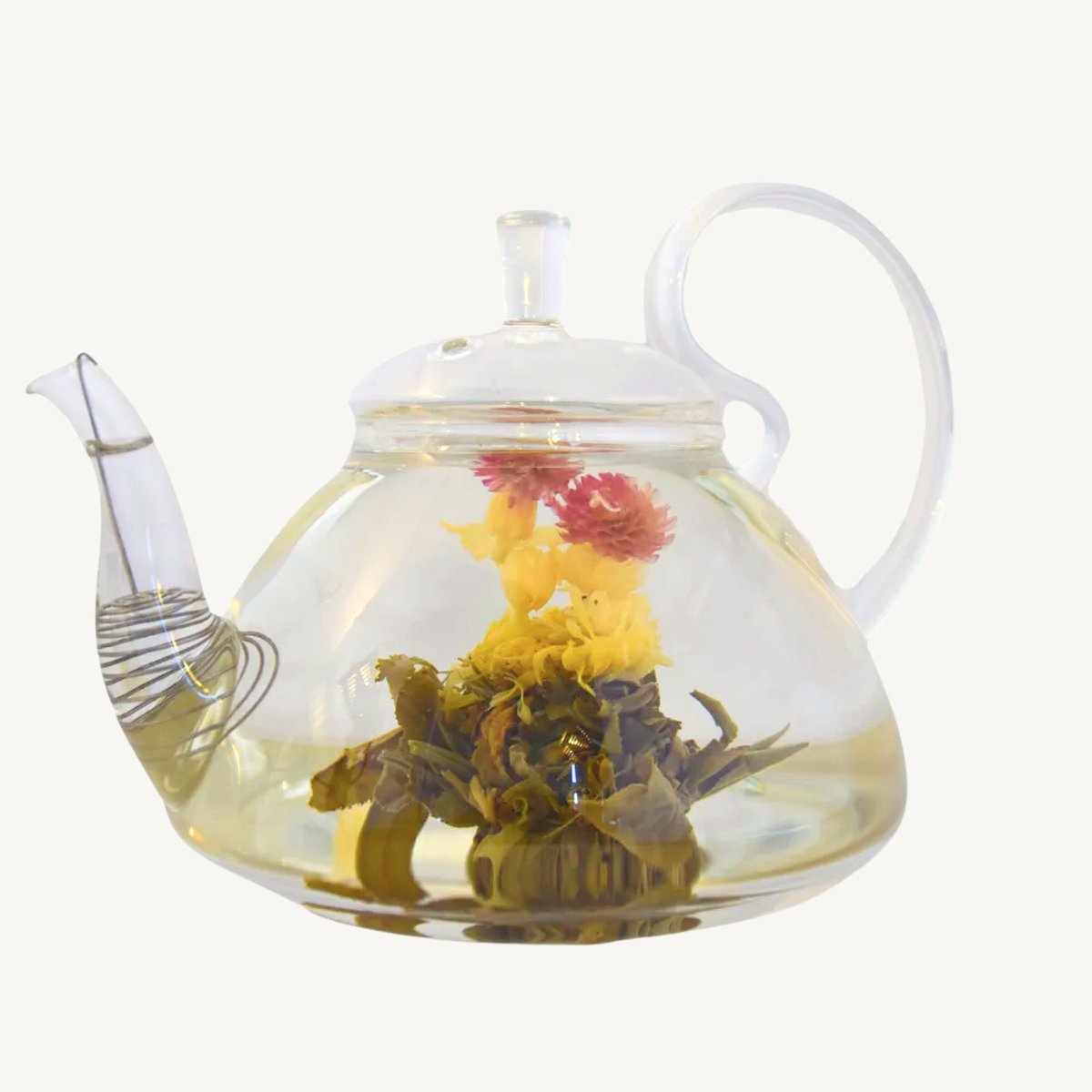 Theecy Bloementhee Love at the First Sight – Luxe Cadeauset met 12 Handgemaakte Bloeiende Theebloemen van Groene Thee, Jasmijn & Perzik – Romantische Blooming Tea voor Cadeaus, Verjaardagen, Valentijnsdag & Elegante Theerituelen