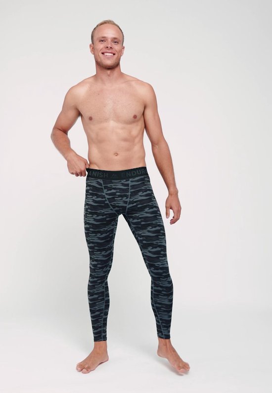 Pantalons de compression DANISH ENDURANCE - Homme - Couche de base pour l'entraînement - Set de 2 - Zwart - M