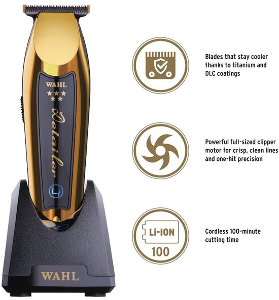 Wahl Cordless Detailer Li Gold Trimmer - Krachtige motor - 100 min