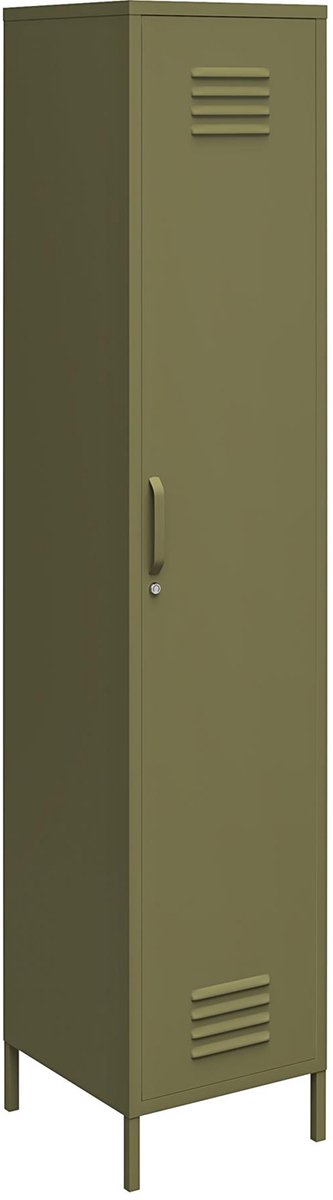 Notio Living Bradford|Kast met 1 deur in metaal Olijfgroen