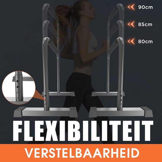 Verstelbaar Dip Station - Heavy Duty Dip Bar voor Krachttraining Thuis