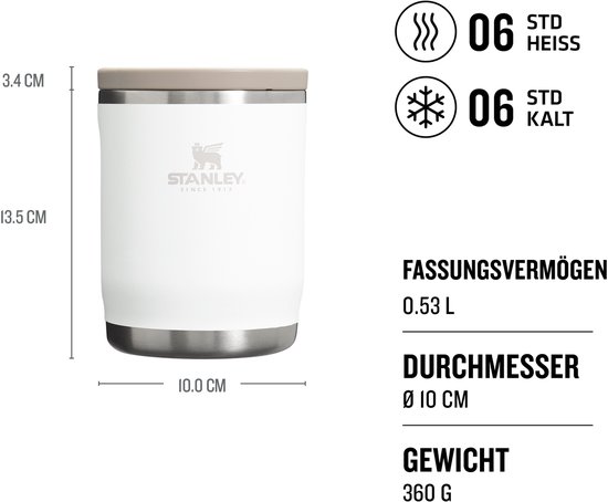 Bocal à nourriture Stanley The Adventure To- Go .53L / 18oz - Bouteille isotherme - Noir