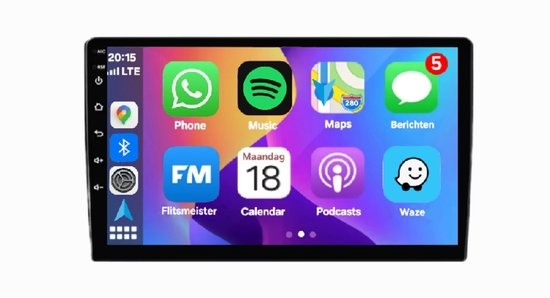 Autoradio 4/64GB met Carplay en Android Auto | Geschikt voor Vw volkswagen Golf 4 Polo Caddy Bora Jetta Transporter T5 Transporter Passat 1993-2006 | Autoradio met navigatie | 1993 1994 1995 1996 1997 1998 1999 2000 2001 2002 2003 2004 | R32 6N 9N
