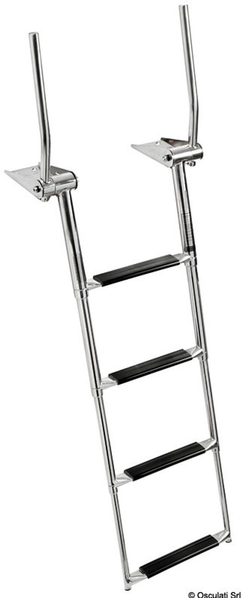 EasyUp Telescoopladder met handgrepen voor montage boven het zwemplateau - 4 treden
