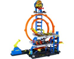 Hot Wheels City Mega Loop Garage - Racebaan met 3 verdiepingen