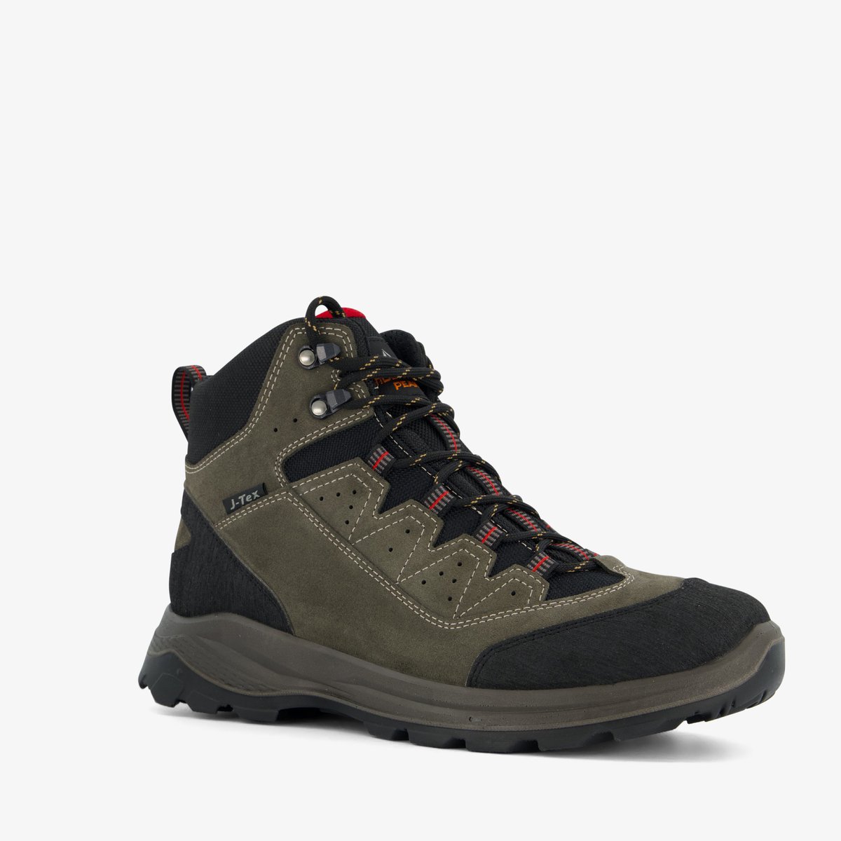 Mountain Peak leren heren wandelschoenen cat. A B – Echt leer Uitneembare zool Zwart