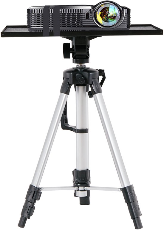 Foto: Unho projector stand driepoot opvouwbare laptop stand aluminium dj rekken projector statief met plaat en draagtas hoogte verstelbaar van 49cm 110cm