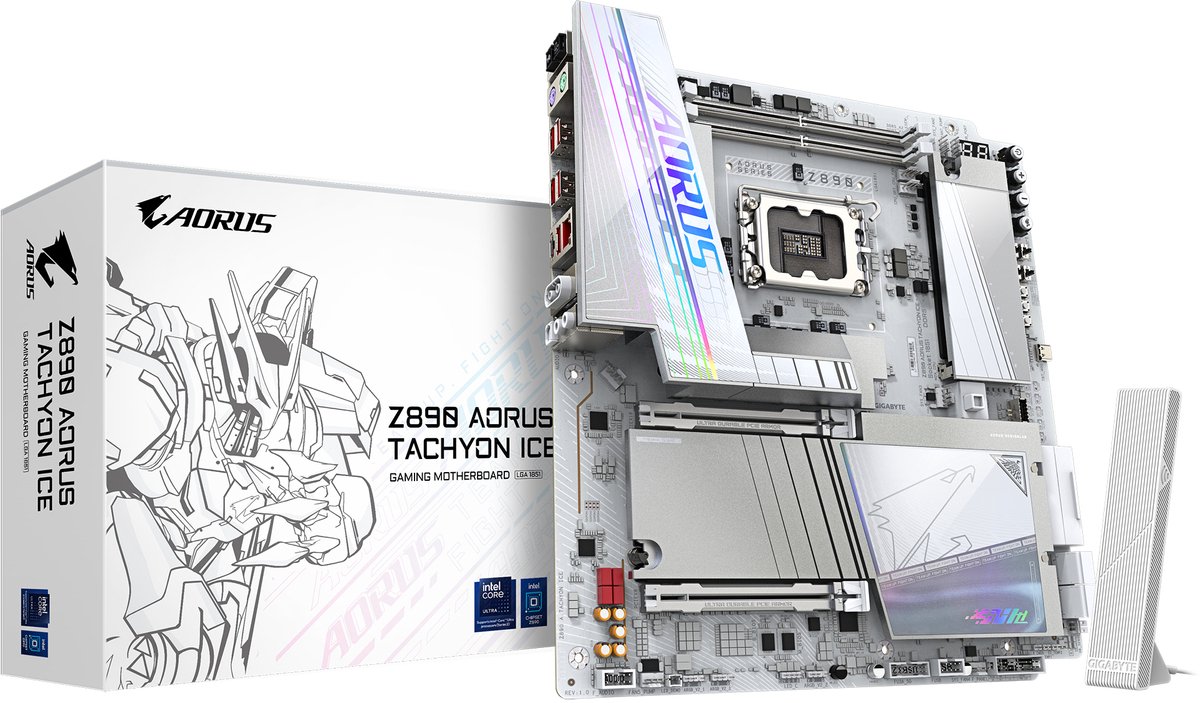 GIGABYTE Z890 AORUS TACHYON ICE Intel Z890 LGA 1851 (Socket V1) Verlengd ATX