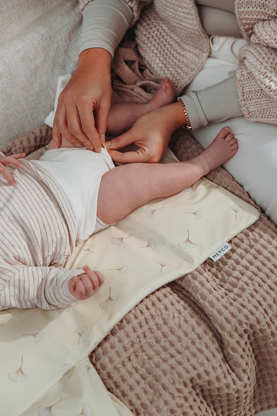 Meyco Baby Ginkgo verschoonmat - soft sand van Meyco — afbeelding 4