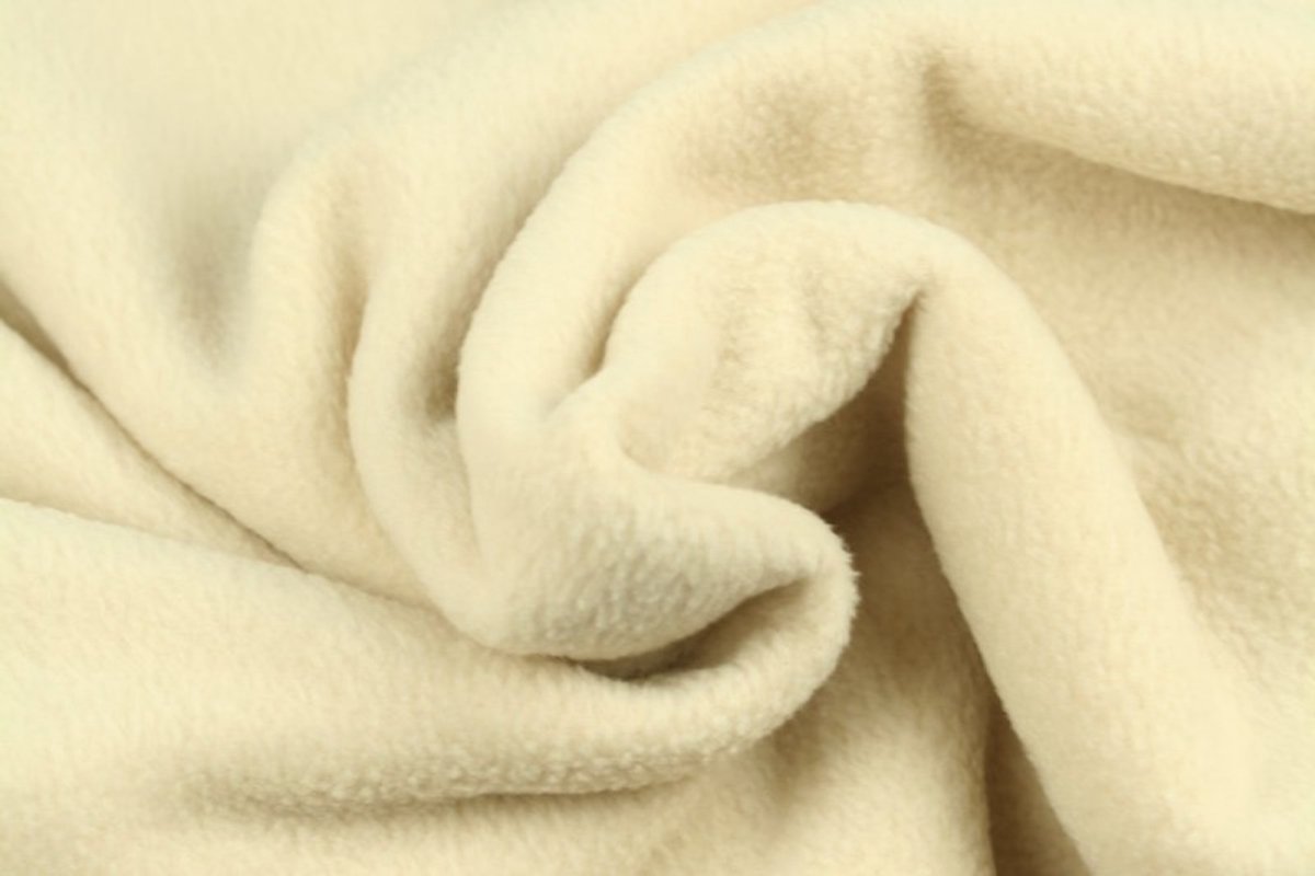 10 meter fleece stof - Champagne - 100% polyester