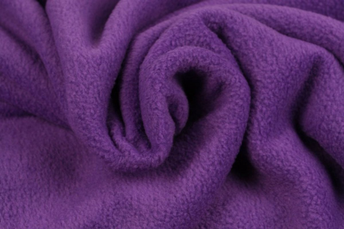 10 meter fleece stof - Paars - 100% polyester