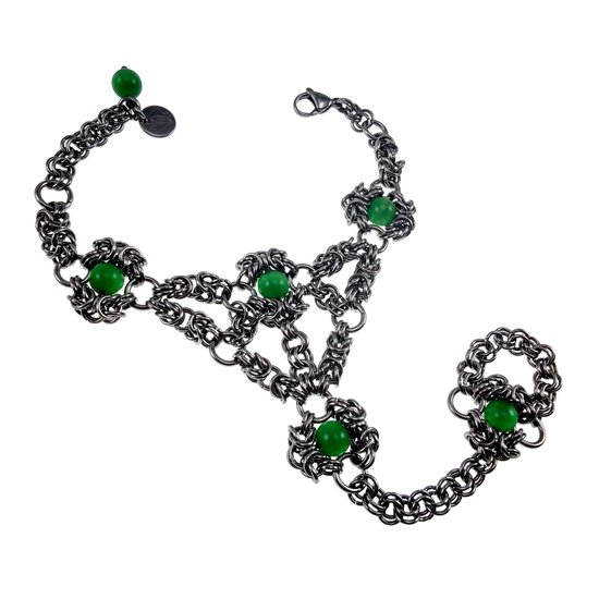 Kai Tian Armband roestvrij staal armband 20 mm 22 mm ronde robuuste metalen armband zilver goud armband heren dames met afgeronde uiteinden, 20mm, Roestvrij staal, Edelsteen