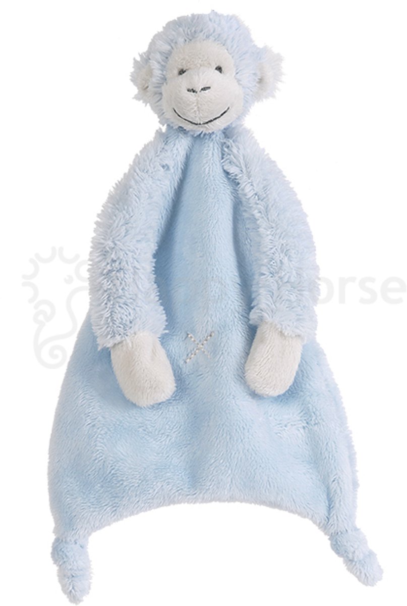Happy Horse Aap Mickey Knuffeldoekje - Blauw - Baby cadeau — afbeelding 2