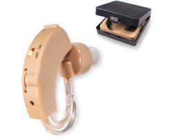 Mobiclinic EarPlus 2 - Gehoorapparaat - In-het-oor geluidsversterker - Versterkercomponent - Opbergbox - Hoofdtelefoon - 5 volumeniveaus - Aanpasbaar - 360º draaibaar - Opladen: 2 uur