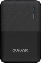 Auronic Powerbank 10.000 mAh - Voor iPhone, Samsung en Meer - Inclusief Kabel - 3 Oplaadporten - Externe Batterij - Mini - Noodpakket - Zwart