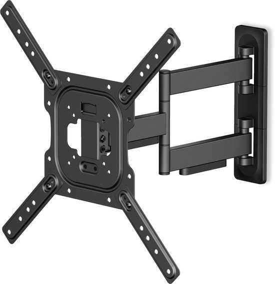 TV Beugel – Muurbeugel TV voor 17 t/m 65 Inch – Full Motion Draai- en Kantelbaar – TV Muurbeugel voor TV tot 35 KG – Zwart – Douxe DTS-01
