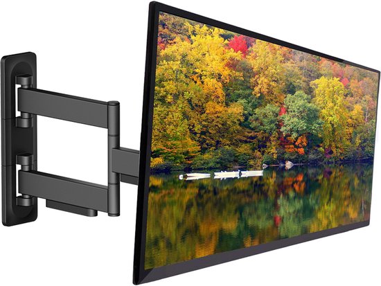 Douxe® DTS-01 - TV Beugel - Muurbeugel TV voor 17 t/m 65 Inch - Full Motion Draai- en Kantelbaar - voor TV's tot 35 KG