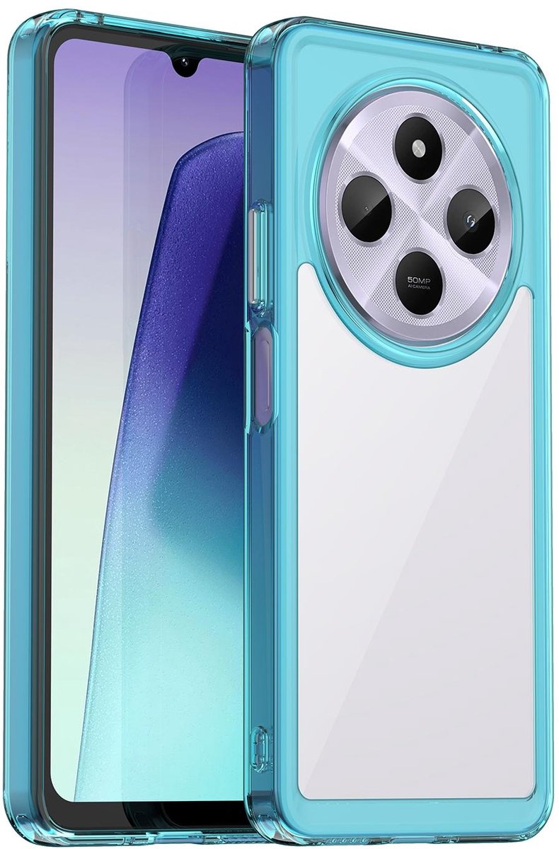 Mobigear Hoesje geschikt voor Xiaomi Redmi 14C Telefoonhoesje Hardcase | Mobigear Crystal Backcover | Redmi 14C Case | Back Cover - Blauw