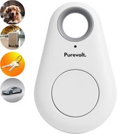 Bol.com Purevolt. Draagbare Mini-GPS-Tracker - Tracker Huisdierhalsband - Wit - Honden - Katten - Portemonnee - Sleutels - Bagag... aanbieding