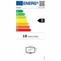 Energie-etiket voor Philips 27E1N1100A, klasse D, 18 kWh/1000h, 27 inch.