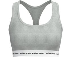 Björn Borg Björn Borg Logo Soft Sporttop Dames - Sportbeha Vrouwen - Katoen - Grijs - Maat S