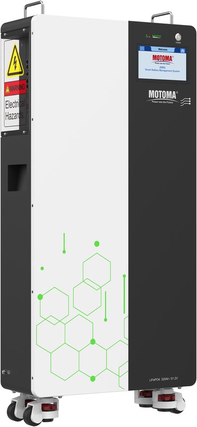 Thuisbatterij 16 kWh LiFePO4 M90 PRO voor zonne-energie opslag, 8000+ cycli, slim BMS, 51,2V 320Ah