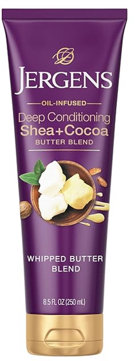 Jergens - Shea en Cocoa Whipped Body Butter Hand en Bodylotion met Vitamine B3 en E - 250 ml