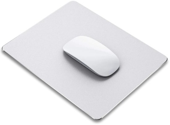 Mastersøn - Tapis de souris en aluminium - Argent - 23 x 18 cm - Fin - Antidérapant