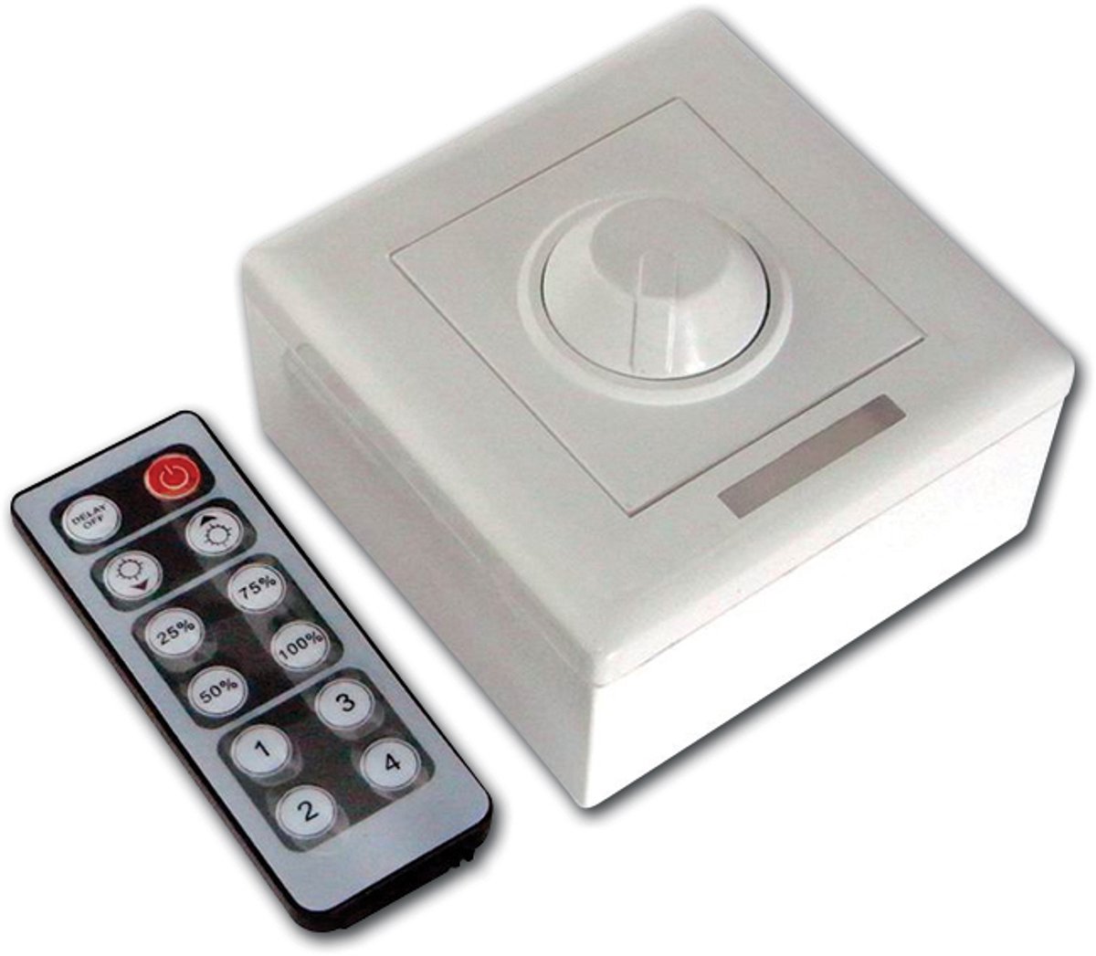 Hollex Dimmer in- opb met IR A/B draaiknop 12/24V