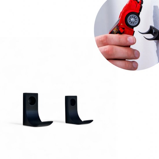 Muurbeugel voor LEGO® Speed Champions - Universeel - Wandmontage - eenvoudige montage - zwart - f1 - formule 1 - Mercedes - BMW - Lamborghini - Porsche - Ferrari - Mclaren - Pagani - AMG - Audi - Austin Martin - Ford - Koenigsegg - Mustang - Jaguar