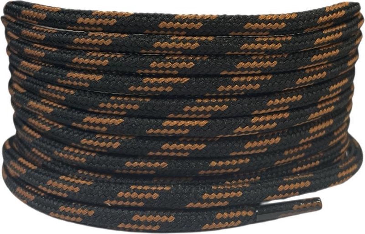 Wandel-/Bergschoen veters Zwart/Bruin 90cm - Rond