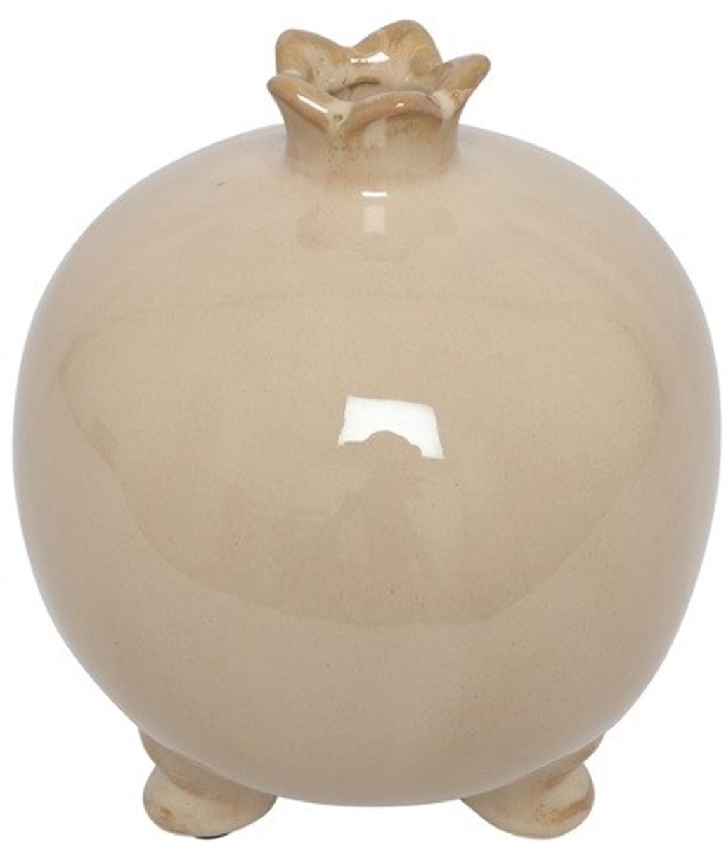 Countryfield Vaas Granaatappel S 16 cm – Beige – Decoratieve vaas