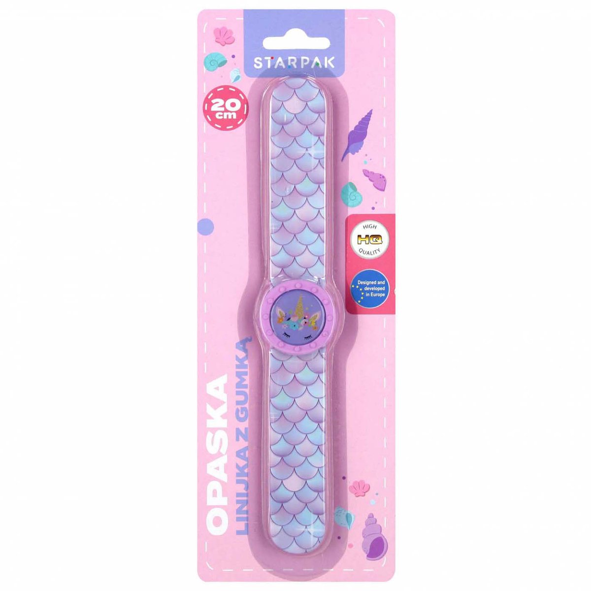 Klaparmband Liniaal met Gum Meisje